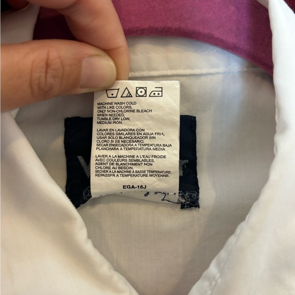 Vintage Wrangler Pearl Snap White Western Long Sleeve Bottom Down Shirt Sz M - Picture 3 of 6